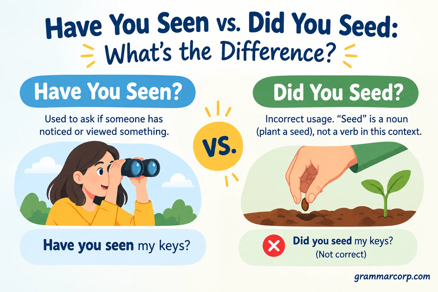 Have You Seen vs. Did You Seed