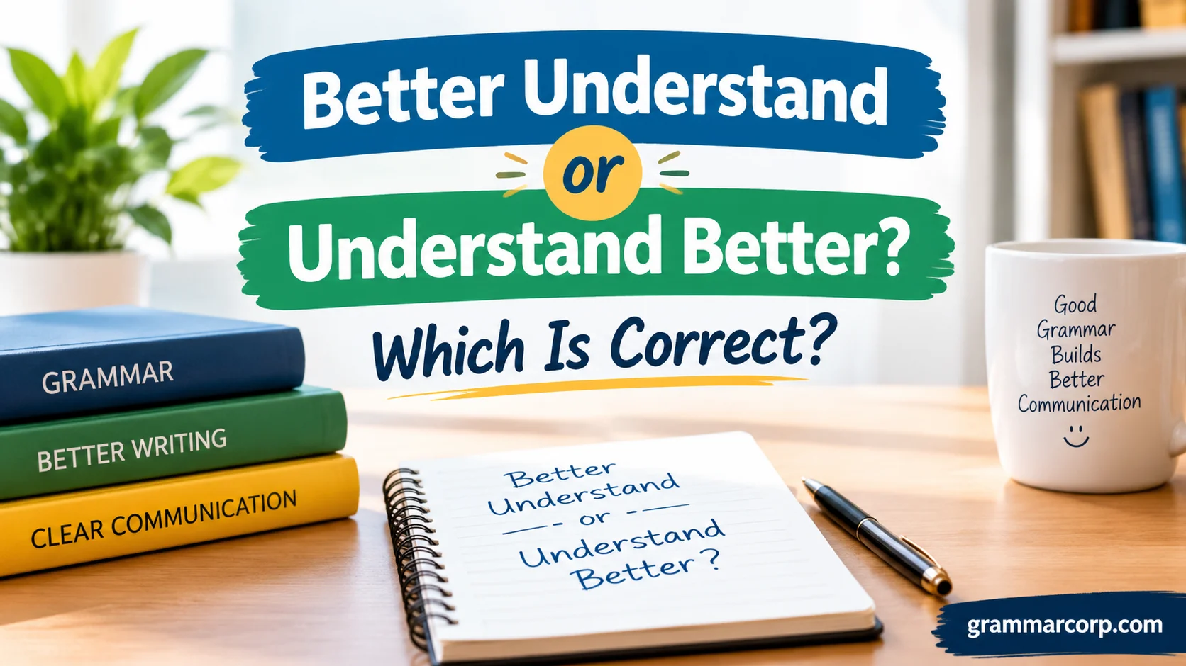 Better Understand or Understand Better: Which Is Correct?