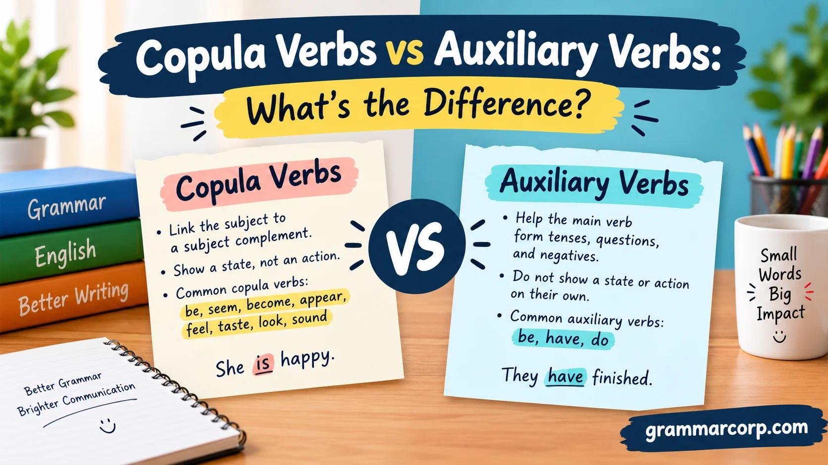 Copula Verbs vs Auxiliary Verbs: What’s the Difference?