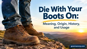 Die With Your Boots On: Meaning, Origin, History, and Usage