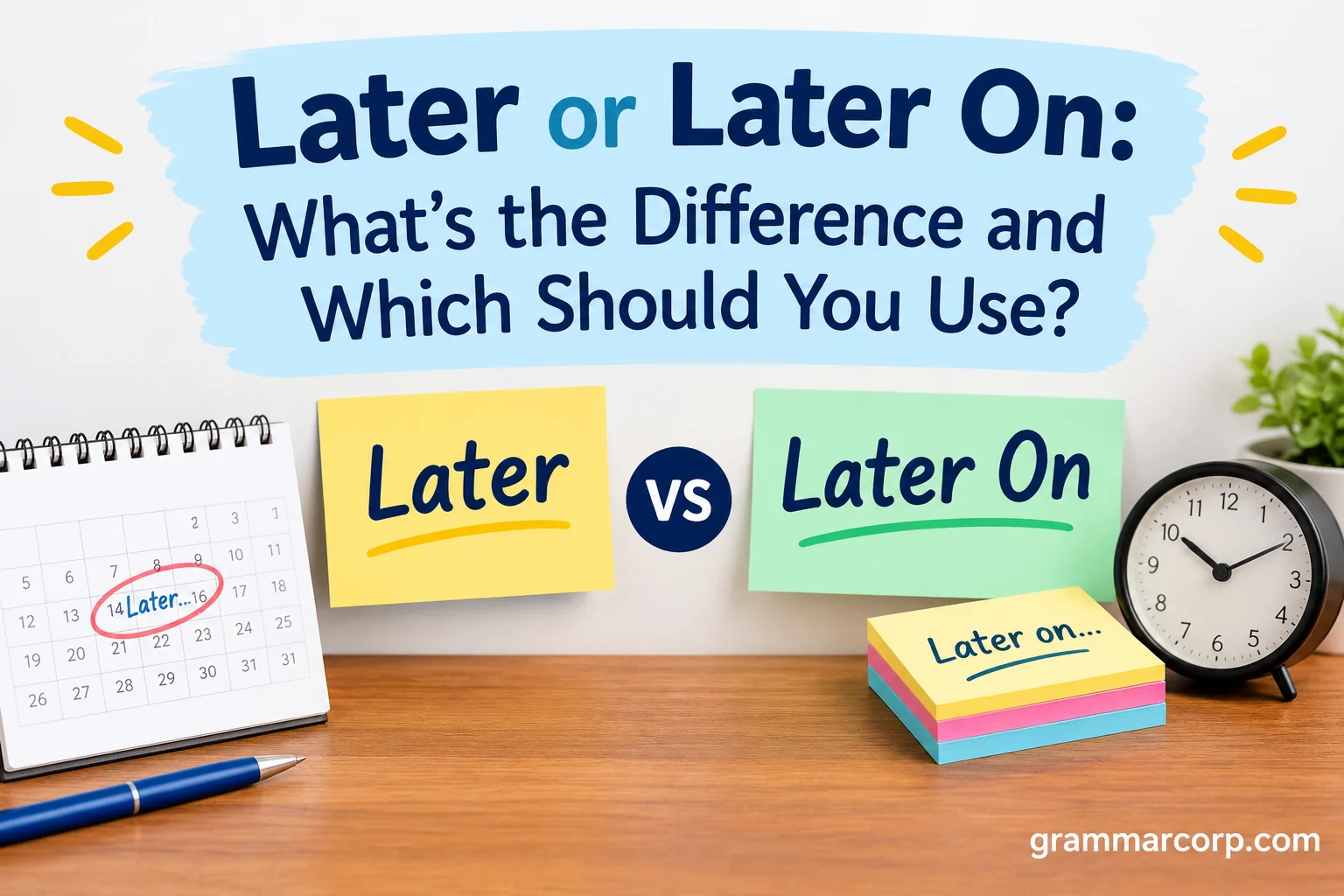 Later or Later On: What’s the Difference and Which Should?