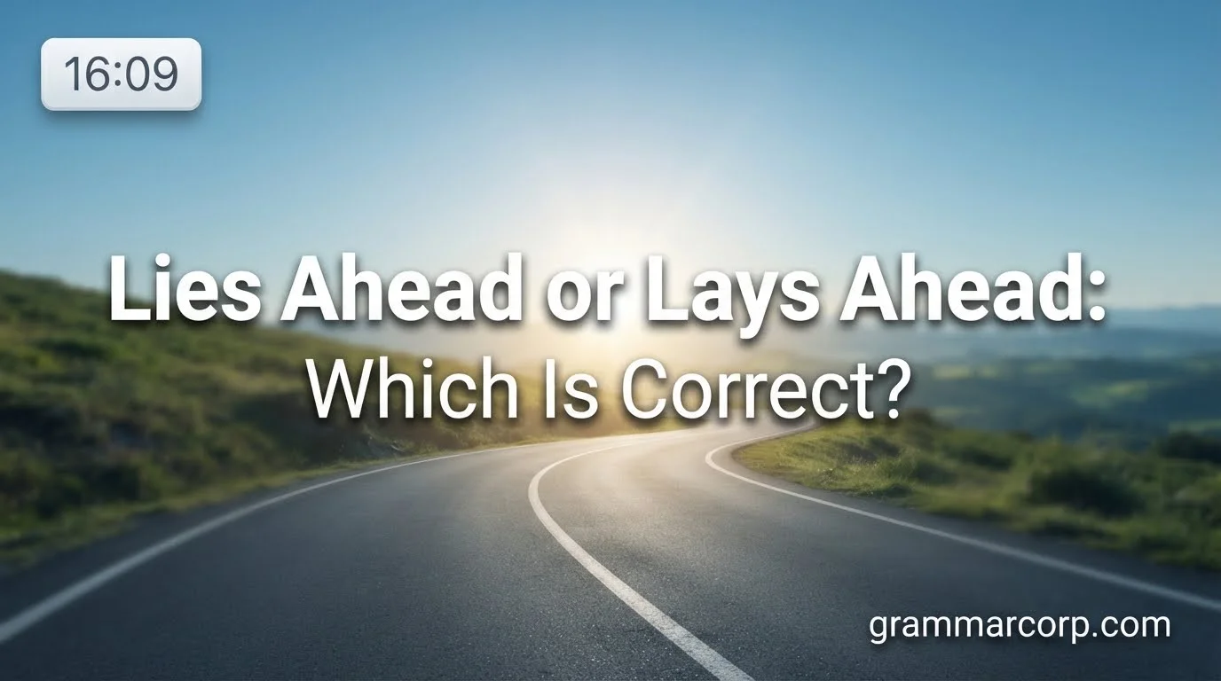 Lies Ahead or Lays Ahead: Which Is Correct?