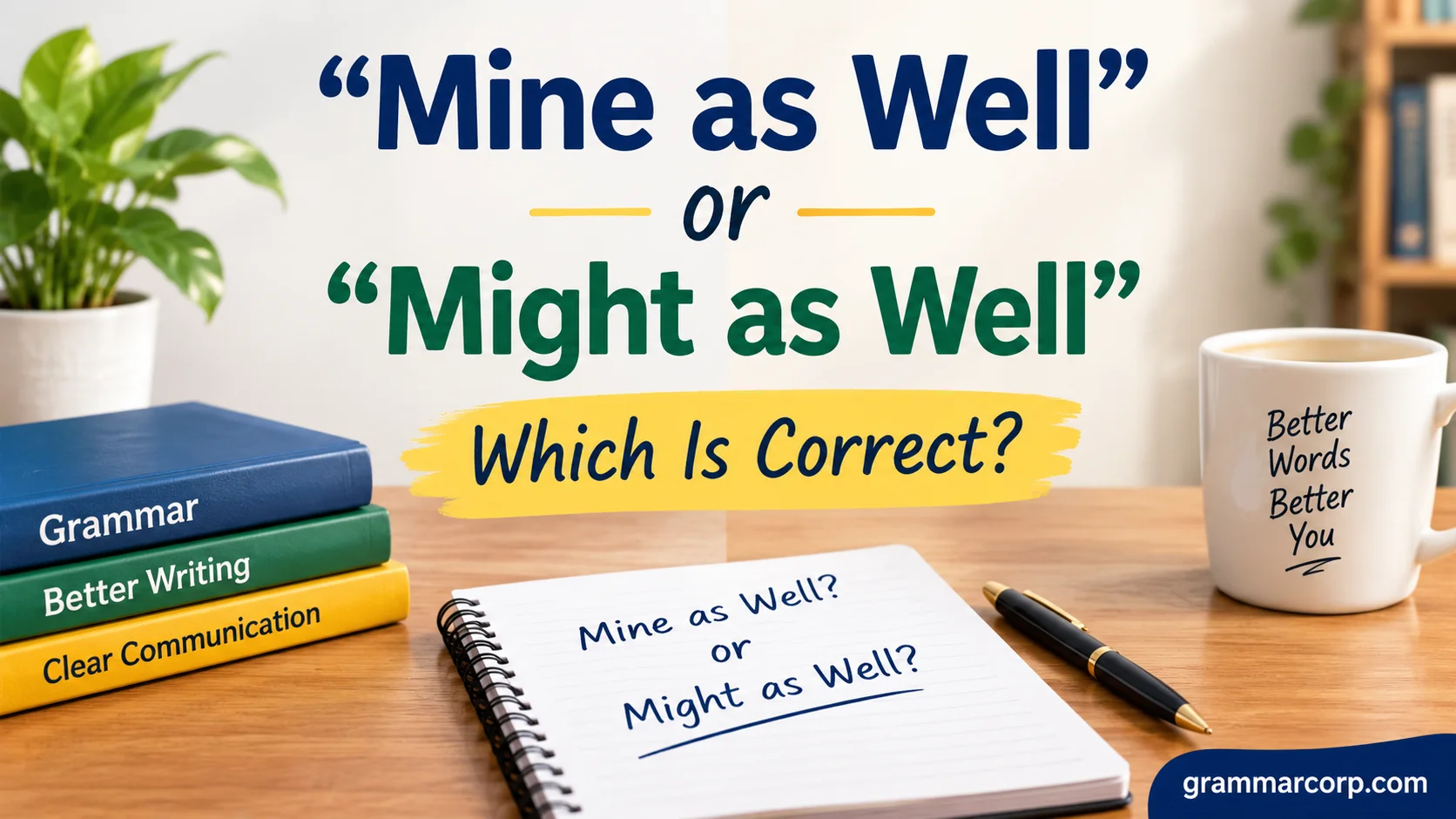 “Mine as Well” or “Might as Well”: Which Is Correct?